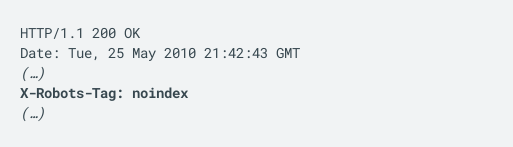 HTTP響應標頭中noindex指令的使用方法